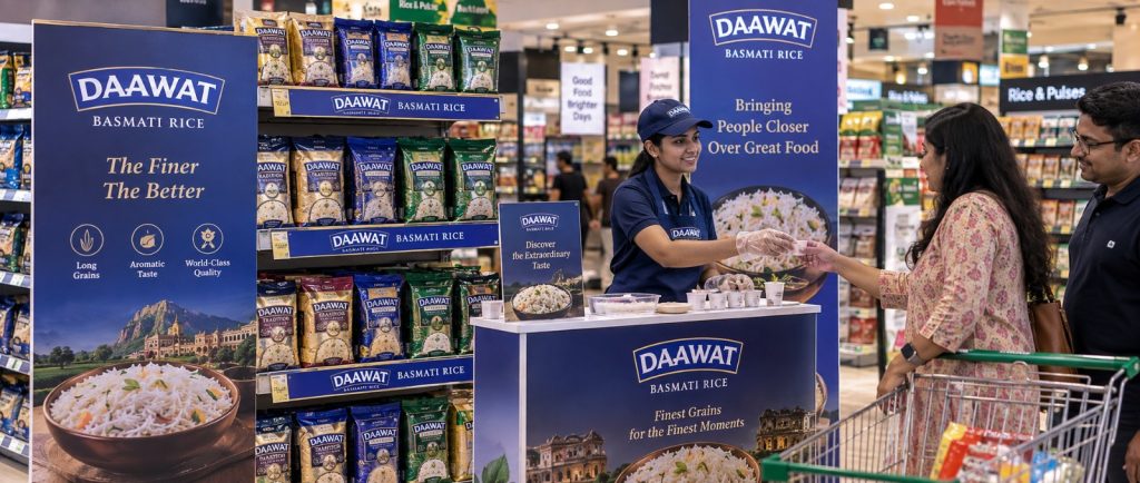 In Shop Branding for Daawat Basmati Rice